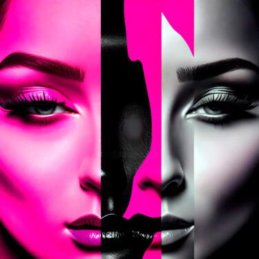 数字艺术 标题为“Pink Power No.10” 由Ninn, 原创艺术品, AI生成的图像