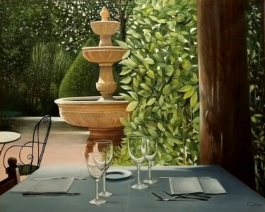 Peinture intitulée "L'invitation" par Charles Unger, Œuvre d'art originale, Huile Monté sur Châssis en bois