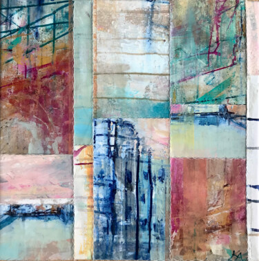 Painting titled "Pebbles" by Kelly Allison, Original Artwork, Acrylic Mounted on Wood Stretcher frame