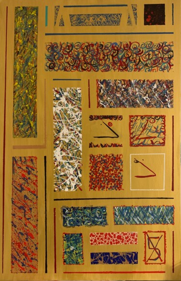CILGIN KALABALIK Painting titled "CILGIN KALABALIK" by Ali Kasap, Original Artwork, Acrylic Mounted on Wood Stretcher frame
