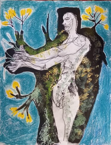 Tekening getiteld "fusion 2" door Evelyne Cassan, Origineel Kunstwerk, Pastel