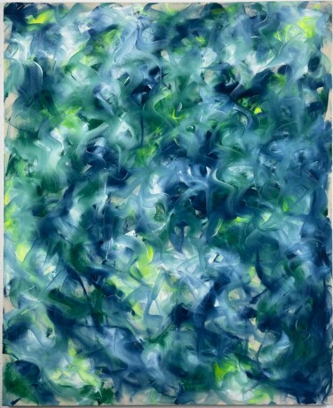 Peinture intitulée "Scintillements Abys…" par Eaft, Œuvre d'art originale, Acrylique