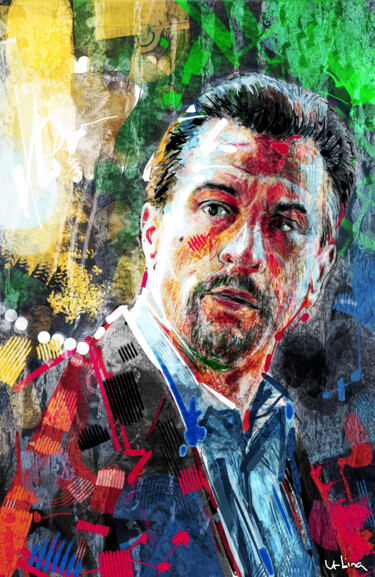 Arte digital titulada "De Niro" por Iñigo Urbina, Obra de arte original, Pintura Digital