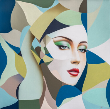 "Portrait of Self-Confidence" 绘画 标题为“"Portrait of Self-C…” 由Vitaly Moiseev, 原创艺术品, 丙烯 安装在木质担架架上