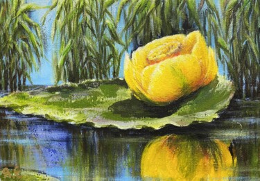 绘画 标题为““Yellow water lily”…” 由Yana Yeremenko, 原创艺术品, 丙烯