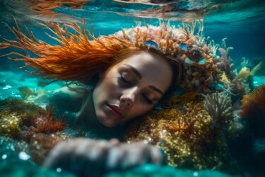 数字艺术 标题为“Mermaid No.2” 由Ninn, 原创艺术品, AI生成的图像