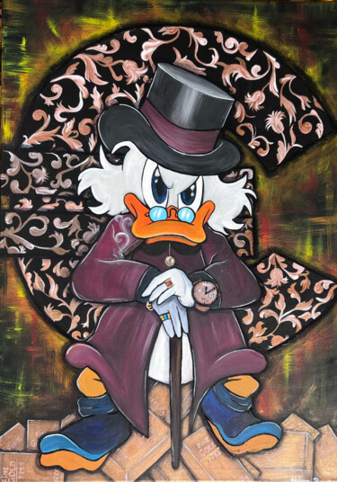 Pittura intitolato "Euro" da Olena Bunina (Helena Bunina), Opera d'arte originale, Acrilico
