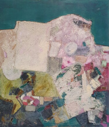Peinture intitulée "Cromatico verde (3)" par Domenico Asmone, Œuvre d'art originale, Huile
