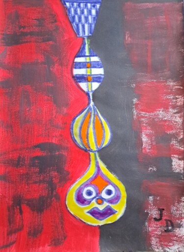 Projet de Lustre pour IKEA No 9 Peinture intitulée "Projet de Lustre po…" par Jacques Desvaux (JD), Œuvre d'art originale, Acrylique
