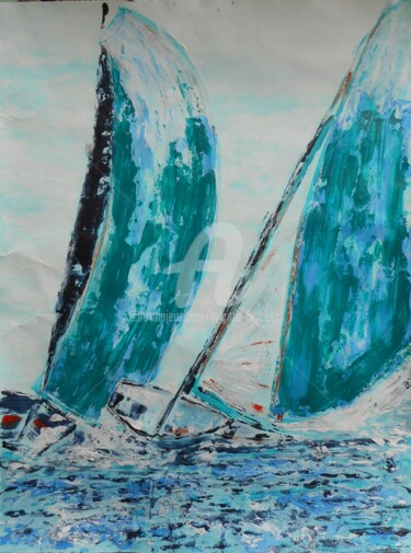 Peinture intitulée "Transat 2" par Brigitte Barcelo, Œuvre d'art originale, Acrylique