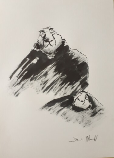 图画 标题为“Petit dessin n°1” 由Denis Blondel, 原创艺术品, 墨