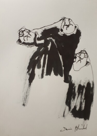 Desenho intitulada "Petit dessin n°2" por Denis Blondel, Obras de arte originais, Tinta