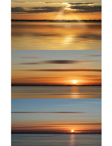 Fotografie mit dem Titel "Tryptique #3 lever…" von Sara Fraysse, Original-Kunstwerk, Digitale Fotografie