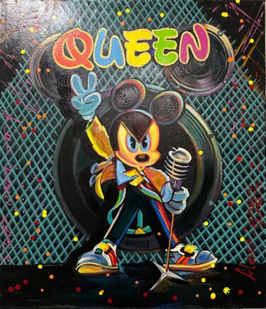 绘画 标题为“Mickey Mouse as Que…” 由Alex Loreci, 原创艺术品, 丙烯