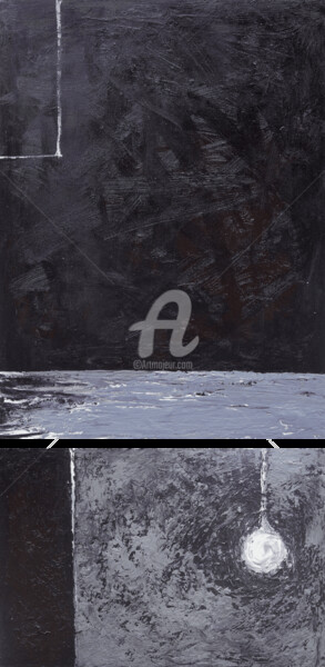 Schilderij getiteld "#90" door Ararat Aleksanyan, Origineel Kunstwerk, Olie