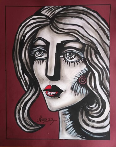 Peinture intitulée "Magali" par Norel, Œuvre d'art originale, Acrylique