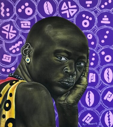 绘画 标题为“Restrained” 由Oluwafemi Akanmu, 原创艺术品, 丙烯