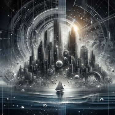 Digital Arts titled "La citée dégluti" by Tsuiho, Original Artwork, AI generated image