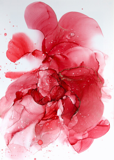 Velvet Amarylli "Velvet Amarylli" başlıklı Tablo Anastasia Ozlu tarafından, Orijinal sanat, Mürekkep