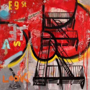 East village 9 St Peinture intitulée "East village 9 St" par Robert Cadiere, Œuvre d'art originale, Acrylique Monté sur Châssis en bois