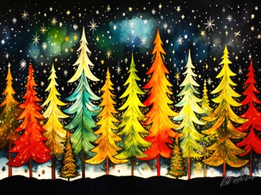 Types Of Trees - Trees Network Arts numériques intitulée "Types Of Trees - Tr…" par Sykart Designs, Œuvre d'art originale, Image générée par l'IA