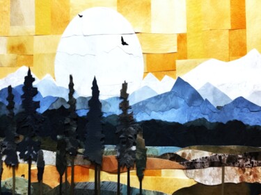 Trees Vancouver Island - Trees Silhouette Arte digital titulada "Trees Vancouver Isl…" por Sykart Designs, Obra de arte original, Imagen generada por IA
