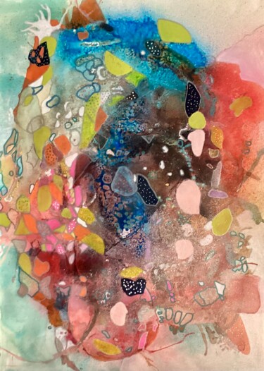 Peinture intitulée "Noyau" par Annie Proust, Œuvre d'art originale, Acrylique