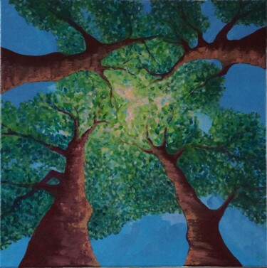 Peinture intitulée "Allongé(e) dans l'h…" par Fabienne Choyau, Œuvre d'art originale, Acrylique Monté sur Châssis en bois