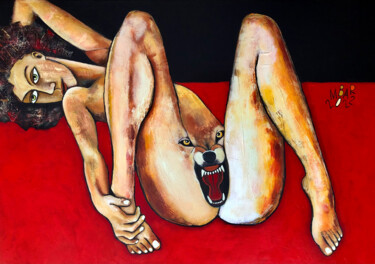 绘画 标题为“"The Taming of the…” 由Mikhail Baranovskiy, 原创艺术品, 丙烯 安装在木质担架架上