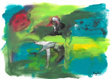 Painting titled "Polaire" by Egidhius, Original Artwork, Acrylic