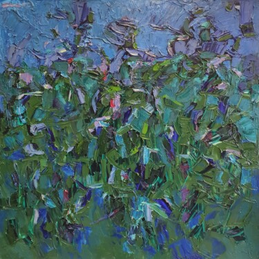 Peinture intitulée "Cromatico notturno…" par Domenico Asmone, Œuvre d'art originale, Huile Monté sur Châssis en bois