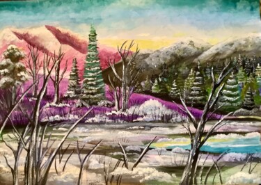 Pittura intitolato "A Frosty Change" da Artistry By Ajanta, Opera d'arte originale, Acquarello