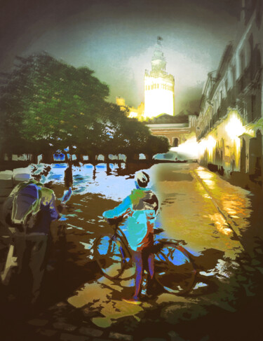 Bicis en Sevilla 2 Arts numériques intitulée "Bicis en Sevilla 2" par Alfonso García, Œuvre d'art originale, Photographie numérique