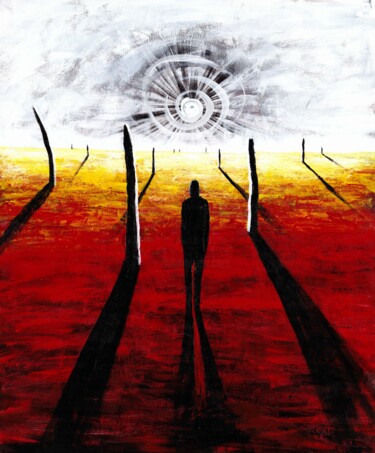 Painting titled "Valley of infinity" by Vaxo Lang, Original Artwork, Acrylic