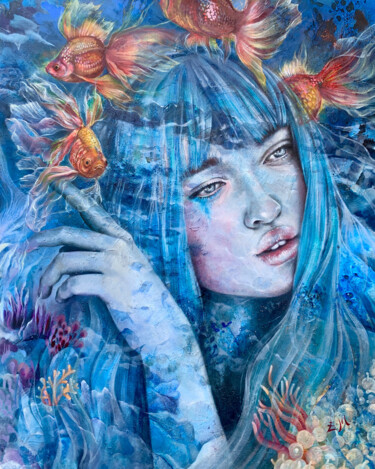Aqua I 绘画 标题为“Aqua I” 由Esther Martínez, 原创艺术品, 油