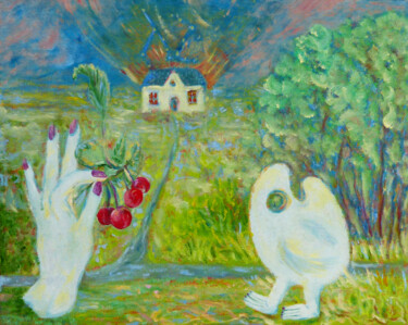 Pittura intitolato "The Artist's House" da Elżbieta Goszczycka, Opera d'arte originale, Olio