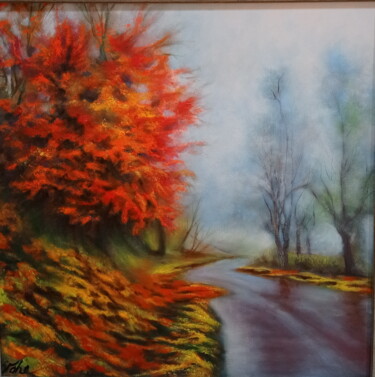 Peinture intitulée "Autumn 1" par Areva, Œuvre d'art originale, Huile Monté sur Châssis en bois