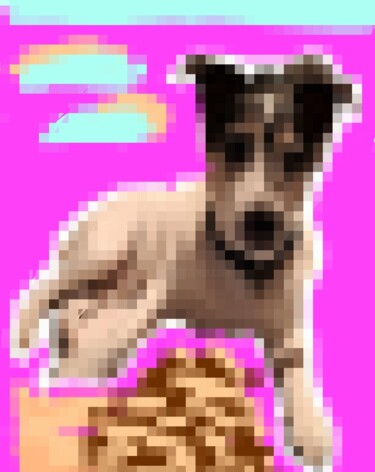 Digital Arts titled "Cryptodog100" by Mélanie Cavalec, Original Artwork, 2D Digital Work