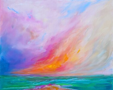 Malerei mit dem Titel "Endless Sun" von Sophia Kühn, Original-Kunstwerk, Acryl
