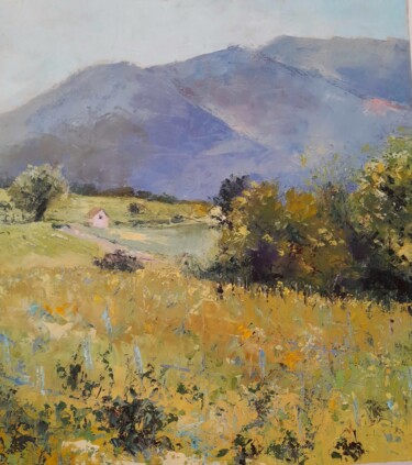 Painting titled "Balade en Bugey" by Eve Hernandez, Original Artwork, Oil