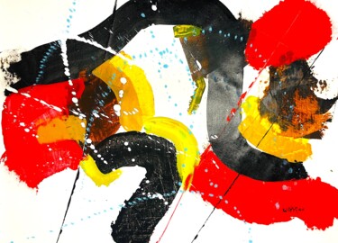 Peinture intitulée "Abstrait N°16" par Willigo, Œuvre d'art originale, Acrylique