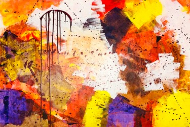 Pintura titulada "Abstrait N°17" por Willigo, Obra de arte original, Acrílico