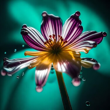 数字艺术 标题为“Glassflower No.6” 由Ninn, 原创艺术品, AI生成的图像