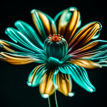数字艺术 标题为“Glassflower No.10” 由Ninn, 原创艺术品, AI生成的图像