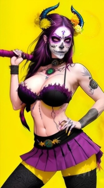数字艺术 标题为“Dia de los muertos” 由Tsuiho, 原创艺术品, AI生成的图像