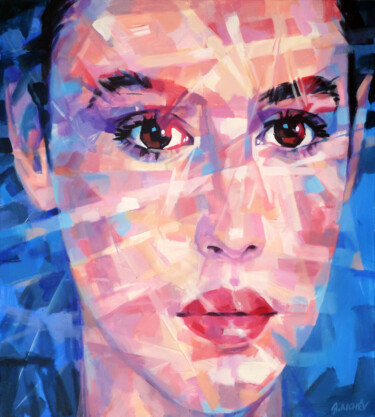 Pintura titulada "PORTRAIT. A" por Aleksandr Ilichev, Obra de arte original, Acrílico