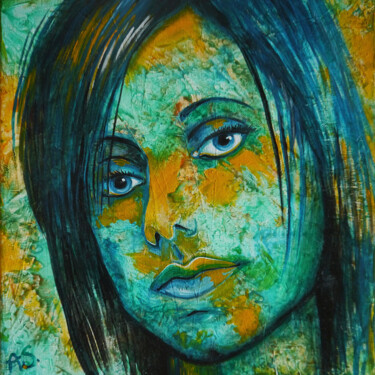 Polly Jean Harvey (Singer Songwriter) Malerei mit dem Titel "Polly Jean Harvey (…" von Anja Semling, Original-Kunstwerk, Acryl Auf Keilrahmen aus Holz montiert