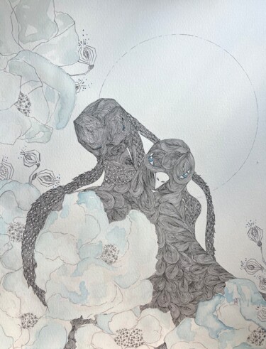 绘画 标题为“"Embracing" Romanti…” 由Alina Khramova, 原创艺术品, 标记