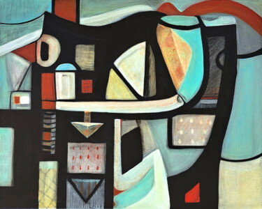 Painting titled "GRAVITY" by Stephen Lucas, Original Artwork, Acrylic Mounted on Wood Stretcher frame