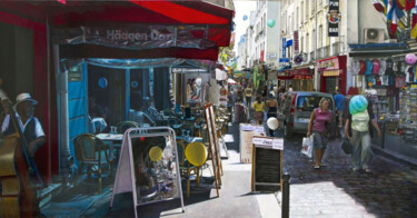 Blue Note à la Huchette Painting titled "Blue Note à la Huch…" by Gilles Paul Esnault, Original Artwork, Oil